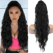 Long Wavy Synthetic Ponytail Hair Extensions, Clip-In Ponytail Hair Piece For Women - Multicolor - View 13