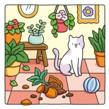 Cat Moments: Coloring Book, Suitable For Adults And Teenagers - Cute Animal Life Series - View 3