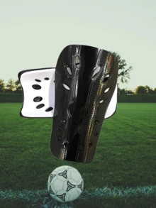 1/2 Pair Children/Teens Professional Football/Cycling Leg Guards, Shin Pads - Black - View 9