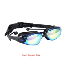 高清泳镜 成人时尚通用硅胶防水防雾电镀新款泳镜 - 黑色 - 查看 7