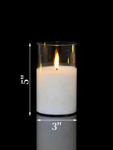2pcs LED Flameless Candles, Flickering LED Pillar Candles, Upgraded Water Drop Wick, Battery Powered Electronic Candles With Remote Control Timer, Suitable For Dining Table Centerpiece, Wedding, Garden, Holiday Party - Transparent - View 13