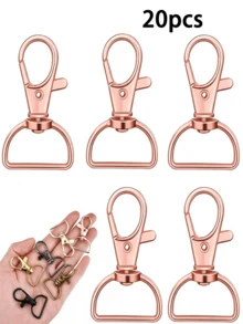 5/10/20/30/45/60Pcs Swivel Clasps Keychain Hooks D Ring Clips Lanyard Hardware For Keychain Making Lanyard Wallet DIY Craft Supplies - Keychain - View 30