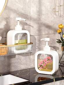Kreative Badezimmer Spender Flasche, rosa Kirschblüten- und Blütenblatt-Design, geeignet für Badezimmer, Küche, Spüle - ideal für Handseife, Duschgel, Lotion - kreative Lotionsspender, Badezimmer Accessoires - Verschiedenfarbig - Übersicht 6