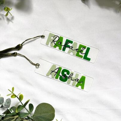 Personalisierte Acryl-Lesezeichen, Individuelle Lesezeichen, Personalisierte Geschenke, Personalisierte Präsente, Namens-Lesezeichen, Lesezeichen, Acryl-Lesezeichen, Bücher-Liebhaber, Mini-Lesezeichen, Kleine Lesezeichen