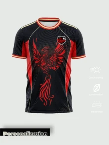 Áo thi đấu bóng đá Liverpool phiên bản đặc biệt Phoenix Flame World Cup 2026 - Có thể tùy chỉnh tên và số, màu đen và đỏ, thoáng khí, dành cho nam giới. - màu đen - Xem 2