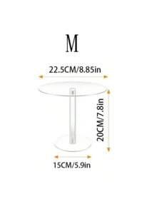 1件套高款透明亚克力蛋糕架，适用于婚礼、生日派对及其他场合 - 亚克力蛋糕架、蛋糕展示架、纸杯蛋糕架、蛋糕装饰、蛋糕托架、婚礼装饰、婚礼派对用品、婚礼配件、毕业典礼蛋糕架 - 無色 - 查看 13