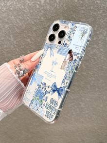 十字架耶稣花卉图案透明全包防滑软壳手机壳，兼容 17/17 Pro Max、11、12、XR、13、13 Pro、13 Pro Max、14、14 Pro、14 Pro Max、15、15 Pro、15 Plus、15 Pro Max、16、16 Pro、16 Plus、16 Pro Max、Galaxy S25、Galaxy S25 Ultra、Galaxy S25 Plus，适合作为生日礼物、送给男女朋友的礼物或自用，具有防水、防震、防摔、防刮擦功能，国际版，非国内版。 - 彩色 - 查看 4