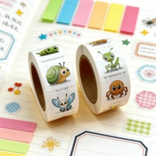 500 Stickers Per Roll Of Cartoon Insect Stickers - Vinyl Insect Stickers, Suitable For Water Bottles, Laptops, Phone Cases, Scrapbooks, Wallets, And Handicrafts - CX-18 (500pcs) - View 4