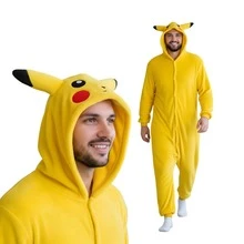 pokemon Adult  Electric Character Kigurumi Pajama Suit - Yellow - View 3