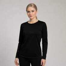 Kit 2 Blusas Térmicas Peluciadas Femininas Inverno Segunda Pele Quente e Confortável - Preto+Azul Marinho - Visão 7