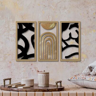 2D Flat Surface, 1 Set, Modern Style Wooden Wall Hanging, Suitable For Artistic Decoration Of The Walls In Home Offices, Bars, Clubs, Cafes, Restaurants, Schools, Bedrooms. Can Be Used As Gifts For Birthdays, Weddings, Anniversaries, Travels, Etc.