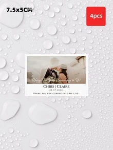 1-12 Pcs Custom Wine Bottle Labels Suitable For Weddings, Bridal Showers, Newlyweds, Couples, Special Events, And Holiday Parties. Waterproof Personalized Text Stickers; Can Be Used As Bridesmaid Champagne Labels, Bridesmaid Wedding Party Invitation Labels, And The Mini Version Can Also Be Used As A Creative Bridesmaid Gift Box. - Multicolor 1 - View 19