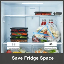 12pcs Stackable Food Storage Containers With Lids, Microwave Meal Prep Lunch Boxes, Snack Containers For Home, Office, Picnic, Great Gift - View 5