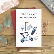 1张高尔夫主题父亲节/生日贺卡，独特文具及礼品包装 | 爸爸特别日子的理想之选 - 均碼 - 查看 2