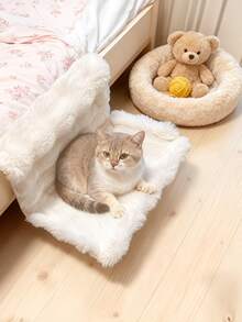 1 chiếc võng giường cho mèo, giường treo cho mèo đặt trên bệ cửa sổ, phù hợp cho mọi mùa, giường thú cưng sang trọng, có thể tháo rời và giặt được, không cần khoan, lắp đặt chắc chắn, phù hợp với ghế sofa/giường/cửa sổ, đệm mềm ấm áp cho thú cưng nhỏ, dễ mang theo và dễ vệ sinh. - Vải lưới thoáng khí - Xem 4