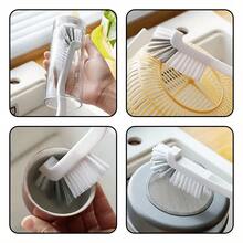 4件套多功能清洁刷套装，包括马桶刷、浴室清洁刷、弧形马桶刷等。 - 多色 - 查看 3