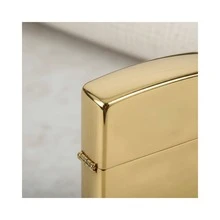 Pocket Gasoline Refillable Wick Lighter, Compact And Portable Luxury Classic Model - GOLDEN - View 4