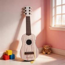 Guitarra de juguete de 6 cuerdas, instrumento musical, regalo de fiesta de cumpleaños, guitarra, regalo de vacaciones, adecuado para principiantes - Multicolor - Ver 5