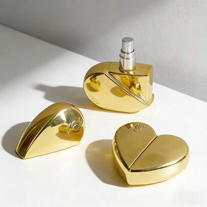 1 chai nước hoa Love 25ml - Hương hoa hồng, chai chứa nước, chai thủy tinh nắp vặn, chai mẫu nước hoa mạ điện. Thích hợp cho cắm trại và du lịch ngoài trời - Chai nước hoa di động.