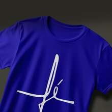 Printed T-Shirt With Faith Text, 100% Premium Cotton Men's, Sizes 2 To GG - Navy Blue - View 2