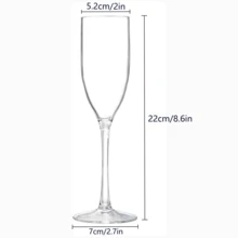 5oz Unbreakable Acrylic Champagne Flutes, Reusable Plastic Champagne Glasses, Clear Plastic Martini Cups - Perfect For Cocktails, Champagne And Desserts - Reusable, Mousse Cups - View 8