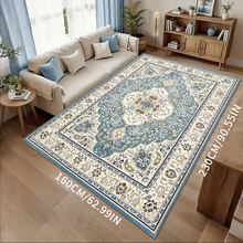 1pc Nordic Style Area Rug With Elegant Floral And Geometric Patterns, Suitable For Bedroom, Living Room Or Home Office Decor, Elegant Home Accessory | Rug, Living Room Carpet - Multicolor - View 9