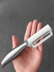 多功能不锈钢削皮器，轻松削去水果、冬瓜、甘蔗、南瓜等的皮，毫不费力 - 彩色 - 查看 4