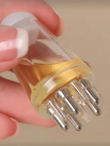 1 pieza Mini peine de aceite, masajeador de cuero cabelludo, peine de esencia para el crecimiento del cabello, esencia para el cabello, líquido nutritivo, acondicionador para el cabello, peine de aceite esencial - Entrega con precisión líquido u aceite a las raíces del cabello - Multicolor - Ver 1