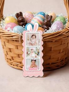 Customized Rabbit Easter Basket Tags, Customized Rabbit Name Tags, Children's Easter Name Tags With Photos, Customized Easter Car Sun Visor, Easter Gifts, Holiday Gifts - Multicolor 5 - View 6