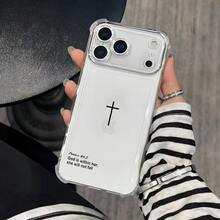 Esta funda para teléfono presenta un diseño minimalista de cruz y versículo bíblico. Es compatible con varios modelos de teléfono, como OPPO Reno 16E/15/14/13/12/11/PRO/PLUS/PROMAX/MINI, S/A/M/NOTE, S/G/EDGE/E, Transition Spark/HANTOM/CAMON/INFINIX, Honor 400/PLAY/X/Y, OPPO Reno/A/F, OPPO Reno 14/Redmi/POCO/NOTE y más. Transparente, sencilla, elegante y duradera, está hecha de TPU. Ideal para celebraciones como San Valentín, Halloween y Navidad, es perfecta para uso personal o como regalo. - transparente - Ver 9