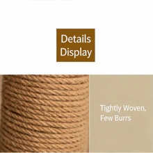 2pcs Sisal Rope Columns, Cat Tree Replacement Posts, DIY Material For Sisal Rope Cat Scratching Post - Yellow - View 7