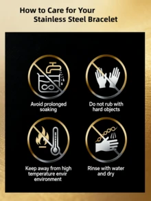 Set de pulseras de lujo doradas | 4 piezas/1 pieza de pulseras apilables para uso diario y fiestas - Amarillo Oro - Ver 6