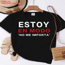Camiseta Casual de Manga Corta para Mujer en Azul Claro con Estampado de Letras Negras y Rojas - Top Transpirable para Verano y Primavera, Ajuste Regular, Lavable a Máquina, Estilo Relajado y Texto Desgastado - Multicolor - Ver 1