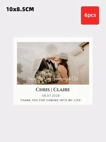 1-12 Pcs Custom Wine Bottle Labels Suitable For Weddings, Bridal Showers, Newlyweds, Couples, Special Events, And Holiday Parties. Waterproof Personalized Text Stickers; Can Be Used As Bridesmaid Champagne Labels, Bridesmaid Wedding Party Invitation Labels, And The Mini Version Can Also Be Used As A Creative Bridesmaid Gift Box. - Multicolor 1 - View 30