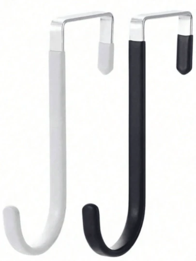 1/3pcs No Drill Hole Door Hanging Hooks, Kitchen Storage Rack, Clothes Hanger, Shelves, S-Shaped Hooks