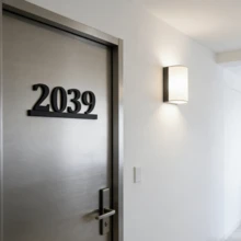 Available In 6 Sizes! Custom Metal Doorplates, Housewarming Gifts, Address Plates, House Numbers, Made Of Solid Metal. Curb Appeal - Black - View 7
