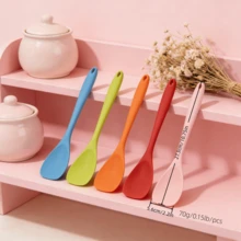 Silicone Spatula Set, Heat-Resistant Rubber Spatulas, Seamless Non-Stick Soft Scrapers, Suitable For Baking, Mixing, Cooking, Dishwasher Kitchen Tools (Blue/Orange/Red/Pink/Green, 2pcs/4pcs/6pcs Set) - View 10