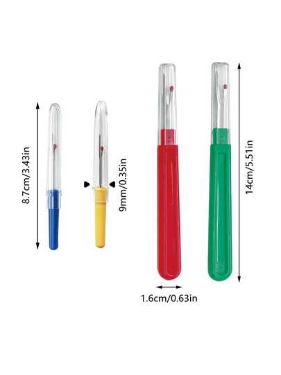 4pcs Professional Seam Ripper Set - Sharp Seam Unpicking Tools, Suitable For Sewing, Denim, Thick Fabric, Thin Fabric, Embroidery, DIY, Tailoring And Crafting Hobbies