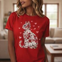 1pc Plus Size Women's Casual Cotton T-Shirt, "Of Course Your Opinion Matters. Just Not To Me." Print, Short Sleeve, Round Neck, Loose Fit, S-5XL Sizes, Black Basic Tee, Daily Wear, Funny Graphic Top, Comfortable Soft Fabric,  Slogan Shirt, Plus Size Available Benito Bowl,Big Game, Football Fast Shipping! Men's Casual And Stylish Short-Sleeved Printed T-Shirt. - 紅色 - 查看 10