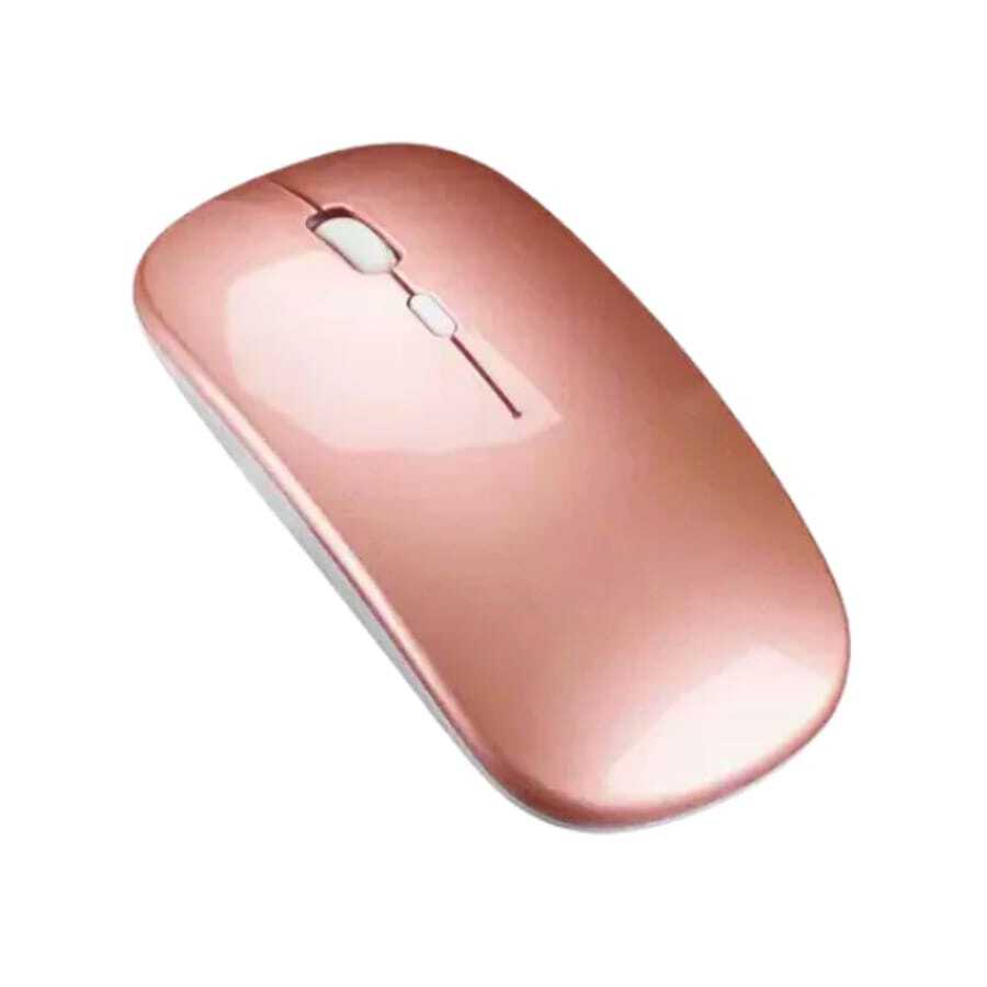 Rechargeable Wireless Mouse With RGB LED, 2.4GHz, Ultra Slim Optical RF-6800C - Rose Gold - View 1