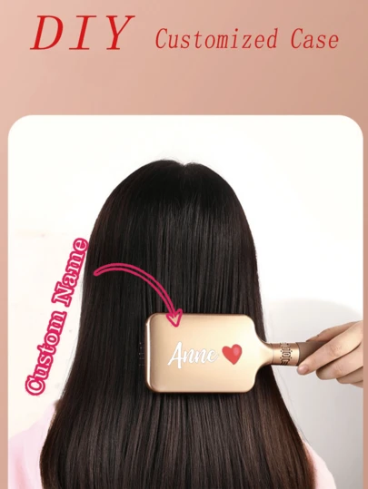 1pc Customized Comb - Personalized Text, Name, Air Cushion Massage Comb. Ideal Gift For Employees, Souvenirs, And Presents