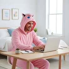 pokemon Adult   Hooded Kigurumi Pajama Suit - 粉色 - 查看 8