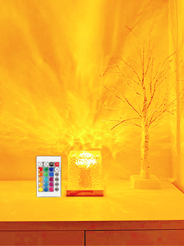 1 đèn chiếu sóng cực quang 16 màu, hình vuông, điều khiển cảm ứng/từ xa, dùng nguồn USB, thích hợp cho phòng ngủ, phòng khách, phòng trẻ em - Quà tặng sinh nhật, quà tặng lãng mạn ngày lễ, trang trí nhà cửa.