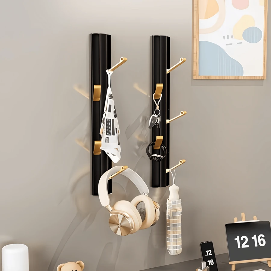 创意隐形挂钩，新型垂直穿孔壁挂式衣架