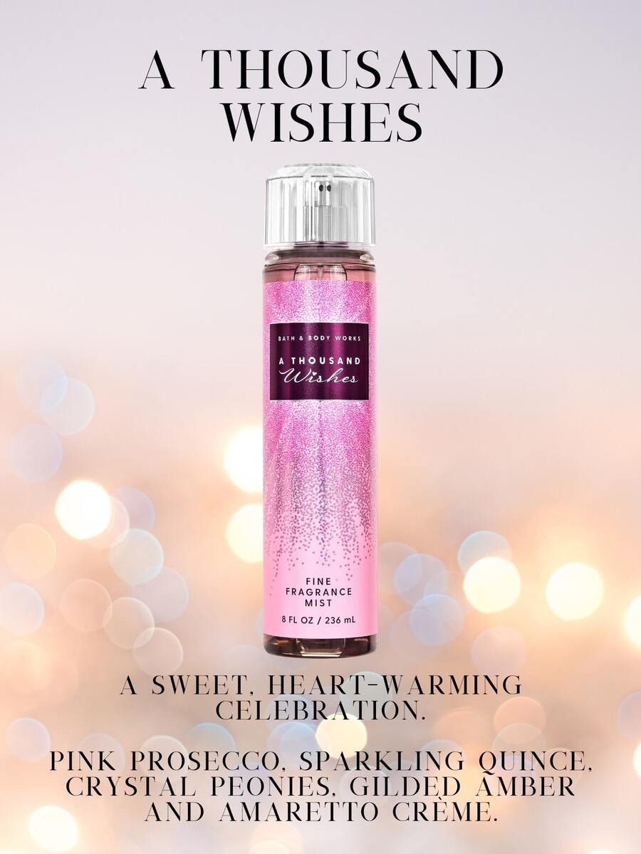 Bath And Body Works Body Spray Body Mist Fragrance - 一千個願望 - 查看 1