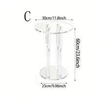 1 Set Acrylic Coffee Table, Easy Assembly Detachable Sofa Side Table Suitable For Bedroom, Living Room, Cafe - Multicolor - View 10