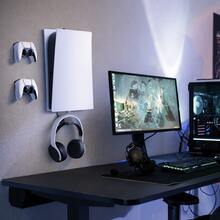 Soporte de pared P5 para P5 Slim y P5 Pro, soporte de pared de acero resistente con colgador de auriculares y soporte para controlador, instalación con tornillos, compatible con ediciones de disco y digitales - Multicolor - Ver 4