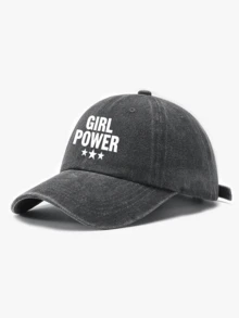 Vintage Washed Adjustable Cap, Unisex, All-Season Spring Summer Autumn Winter, Suitable For Valentine's Day, Wedding, Christmas, Father's Day, Outdoor Sports, Travel, Sun Protection, Gifts For Men And Women, Customizable Trucker Cap, Available In Black, Pink, Purple, Yellow And More Colors, Casual Headwear - GIRL - View 4