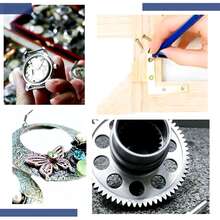 2件套DIY珠宝维修工具 - 迷你珠宝冲压锤、双面抛光锤、带缓冲垫的不锈钢圆头锤，适用于戒指成型和金属工艺，防滑手柄设计 - 銀色 - 查看 9