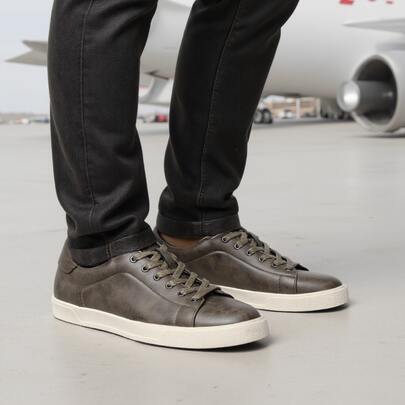 Zapatos de skate para hombres, parte superior de PU, estilo clásico retro, suela de goma, zapatos planos cómodos para el uso diario y deportes al aire libre